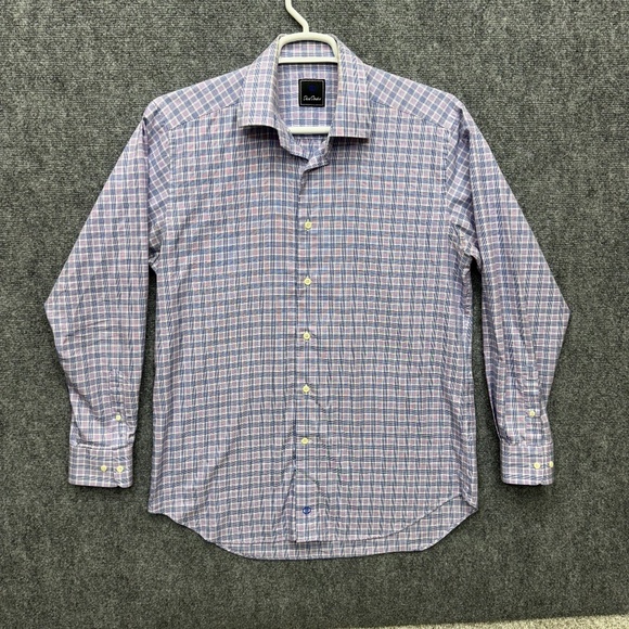 Mens David Donahue long sleeve button up shirt size 16 34/35 purple - Picture 1 of 5